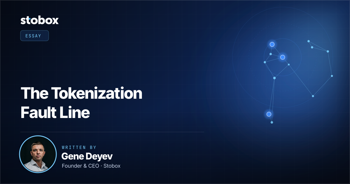The Tokenization Fault Line – an essay by Gene Deyev
